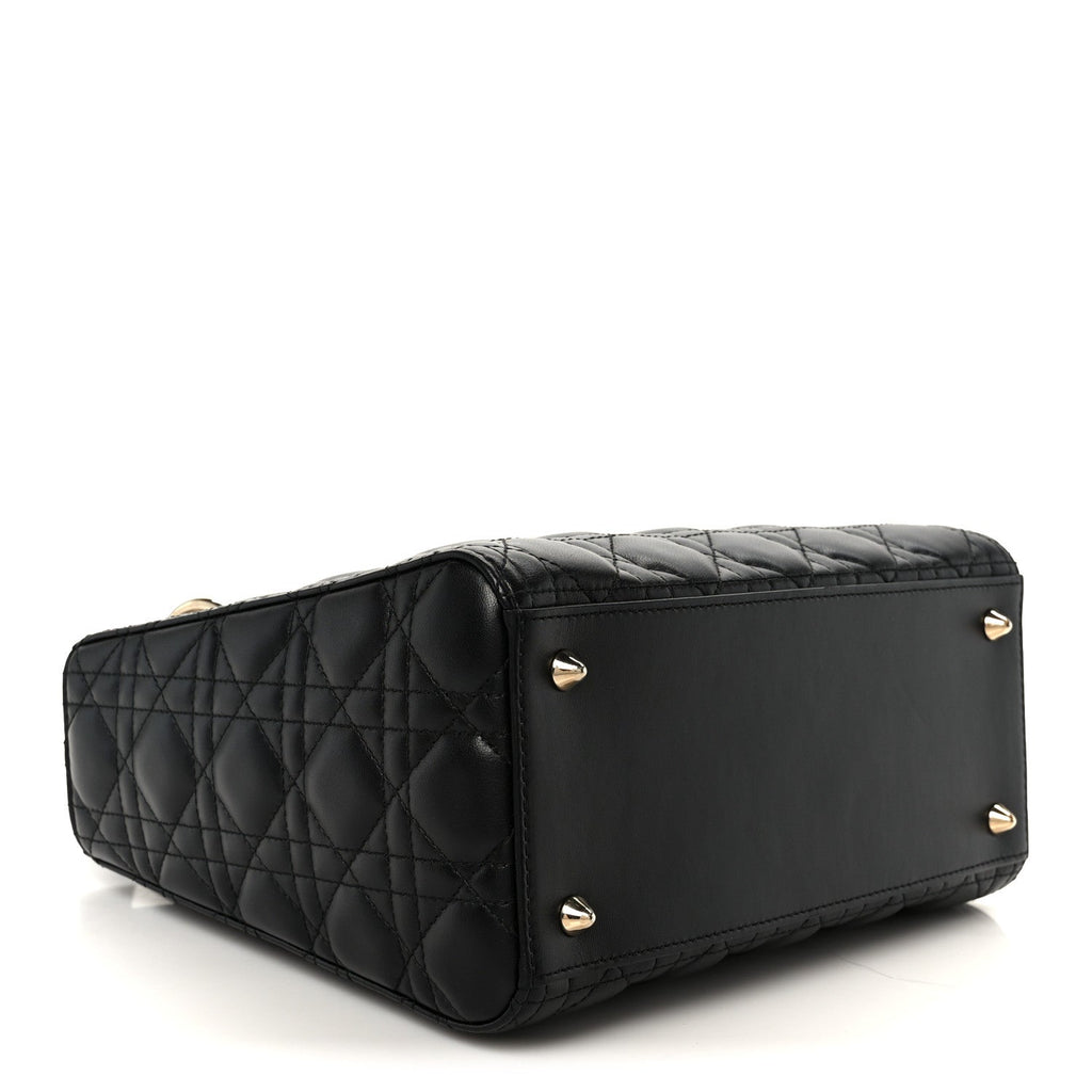 Lambskin Cannage Medium Lady Dior Black