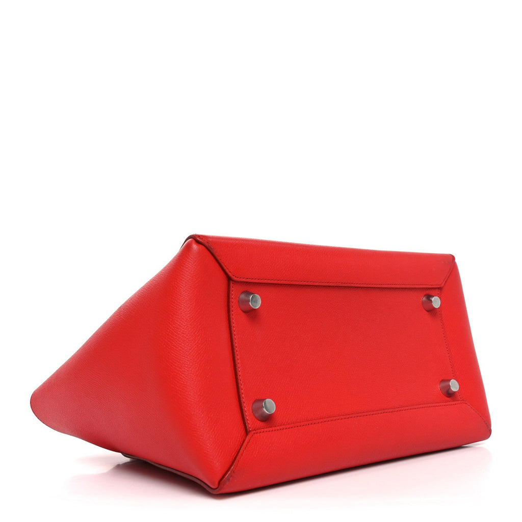 Grained Calfskin Mini Belt Bag Vermillion