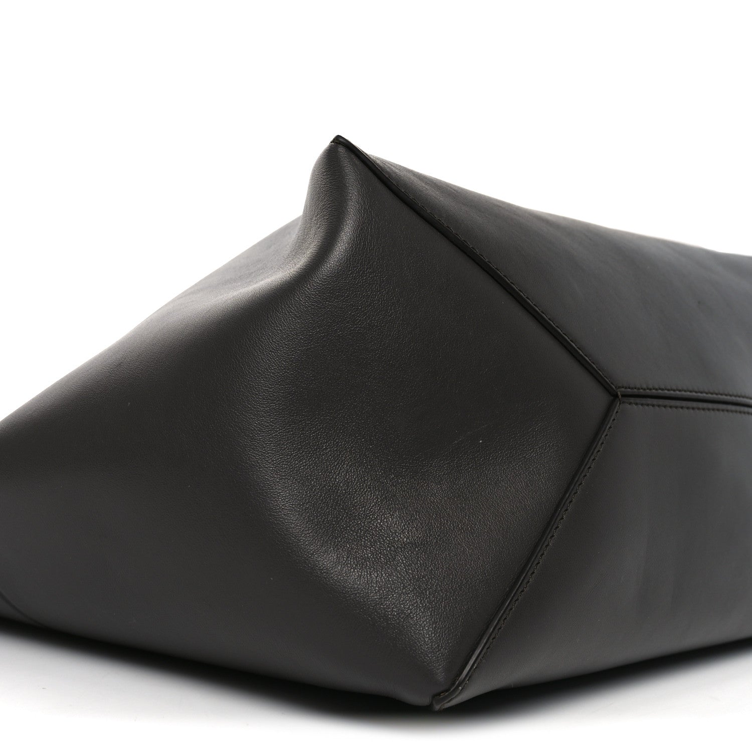 Shiny Calfskin Large Puzzle Fold Tote Dark Grey