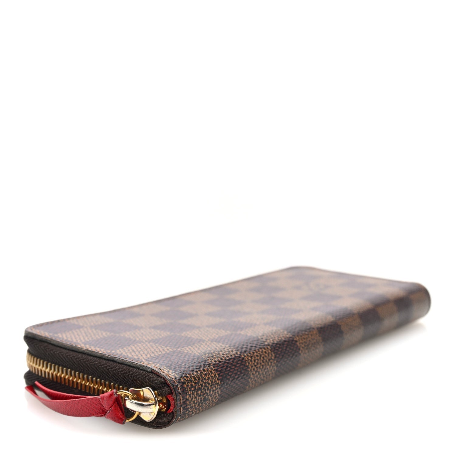 Damier Ebene Clemence Wallet Cherry