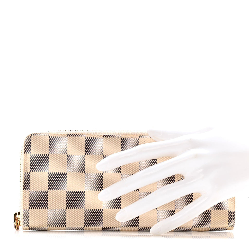 Damier Azur Clemence Wallet Rose Ballerine