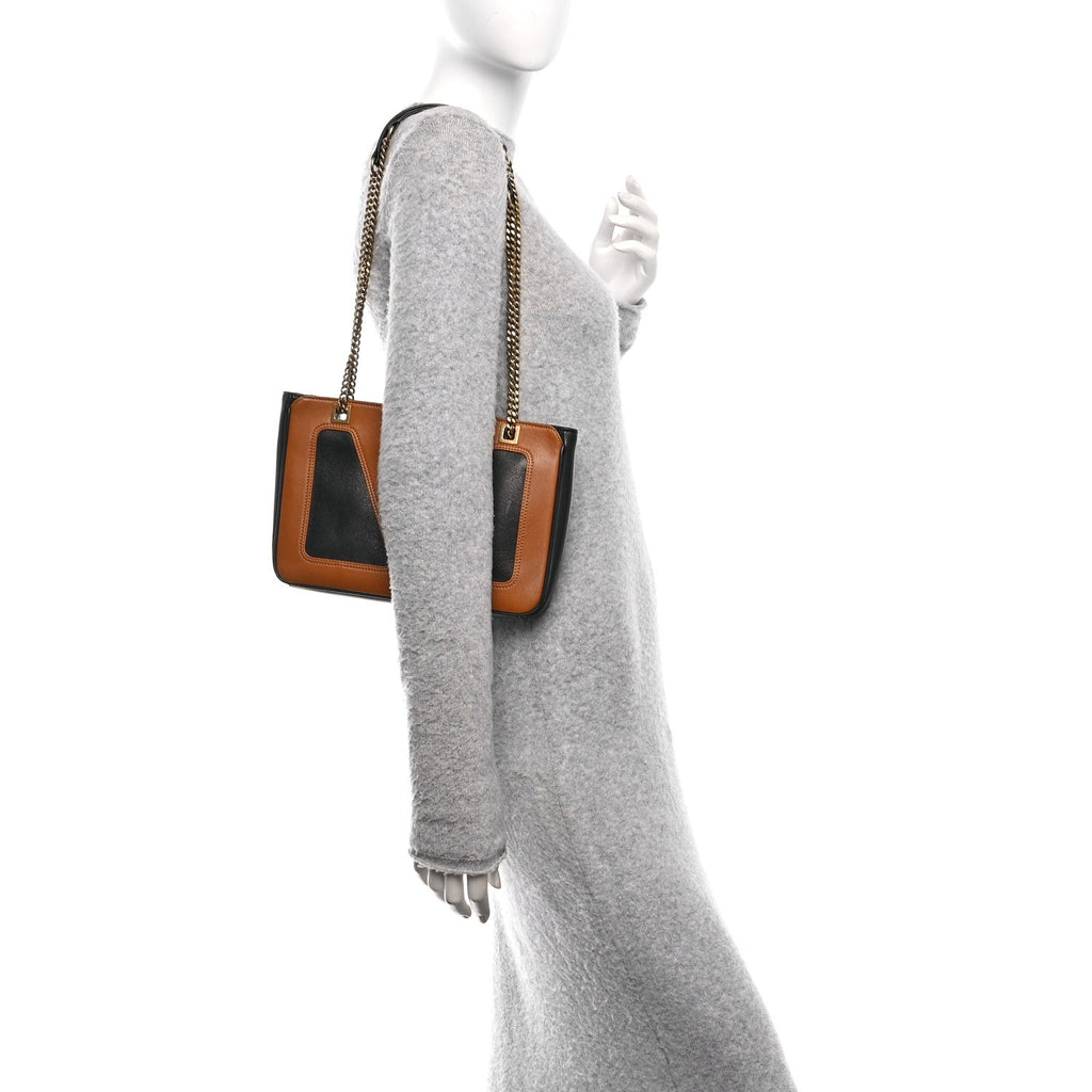 Nappa Small Viva Superstar Shopping Tote Black Brown