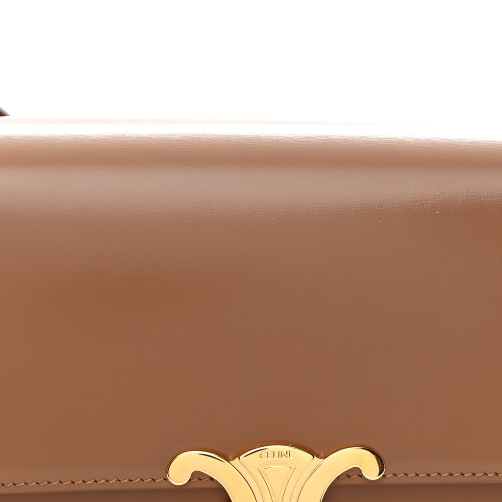 Shiny Calfskin Medium Triomphe Bronze