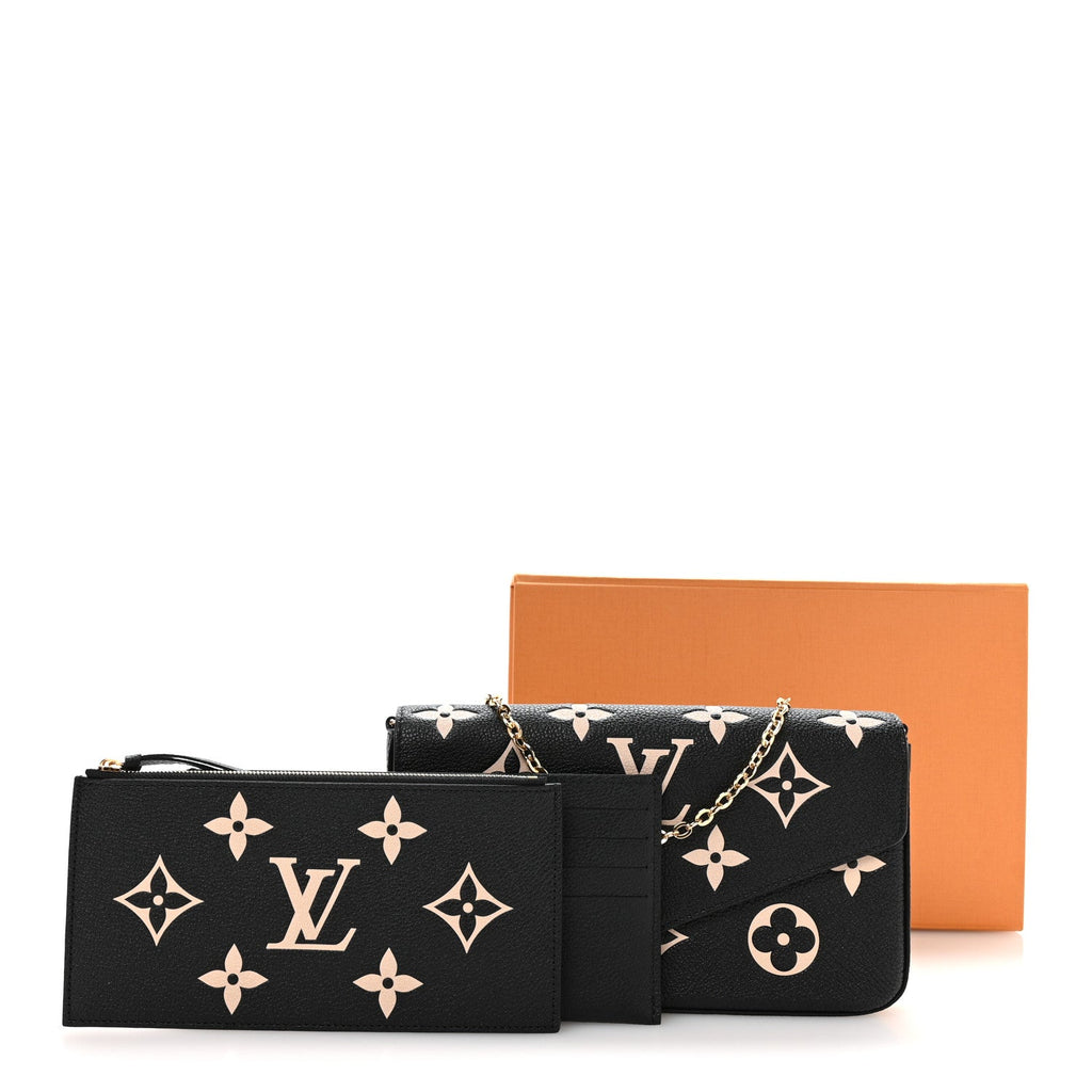 Empreinte Monogram Giant Felicie Pochette Black Beige