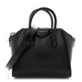 Shiny Lord Calfskin Mini Antigona Black