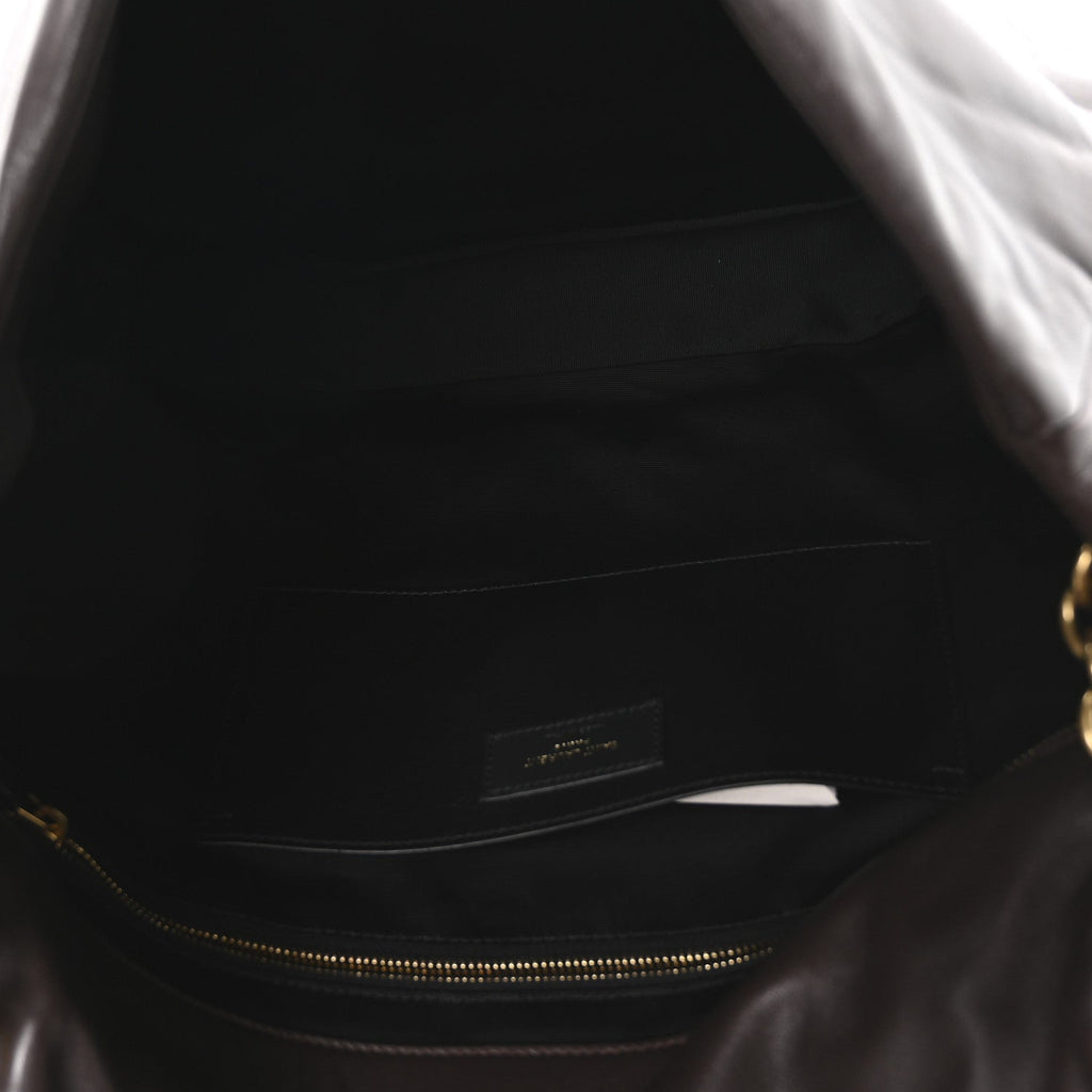 Lambskin Matelasse Monogram Large Jamie 4.3 Dark Sweet Chocolate