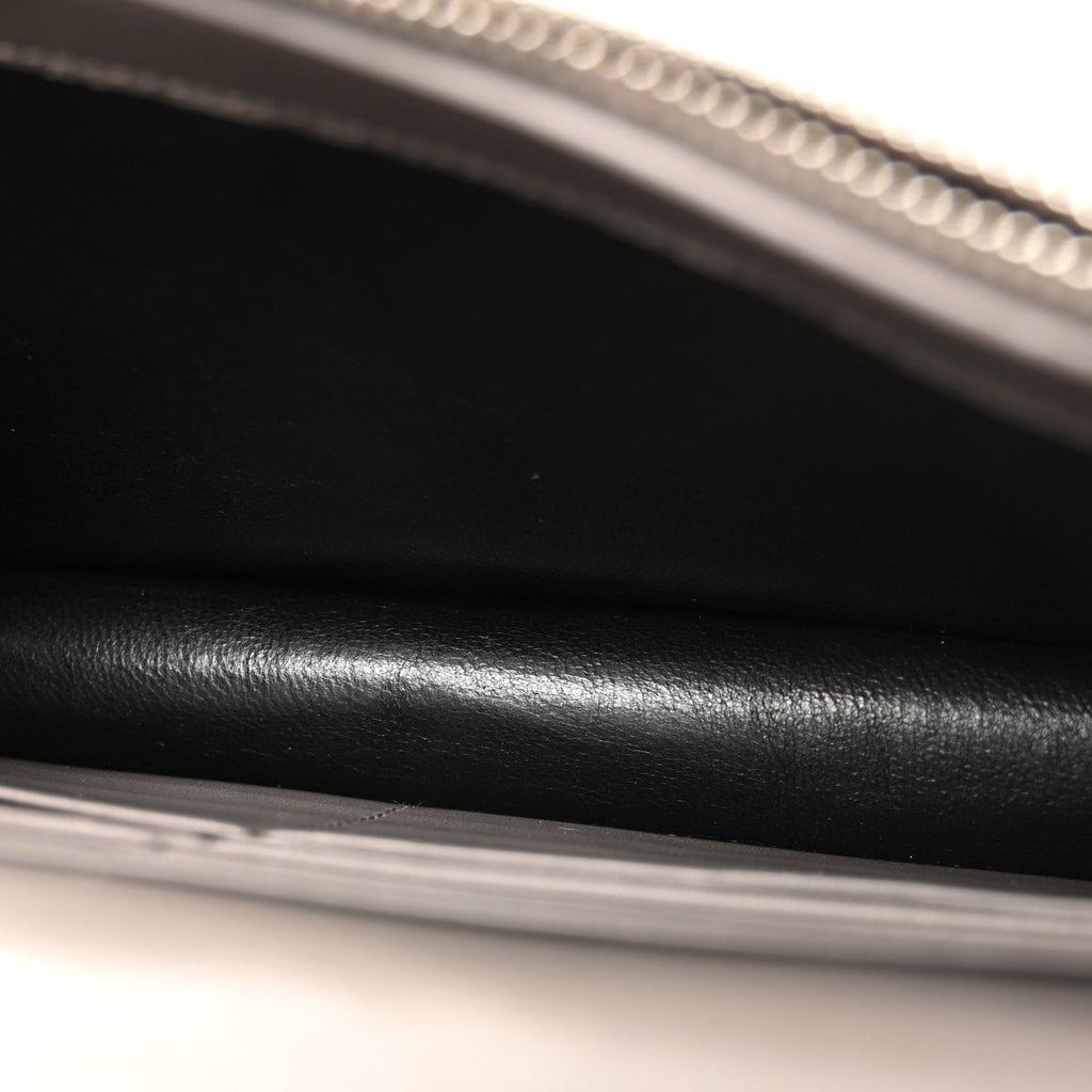 Calfskin Crocodile Embossed Kate Monogram Tassel Chain Wallet Fog