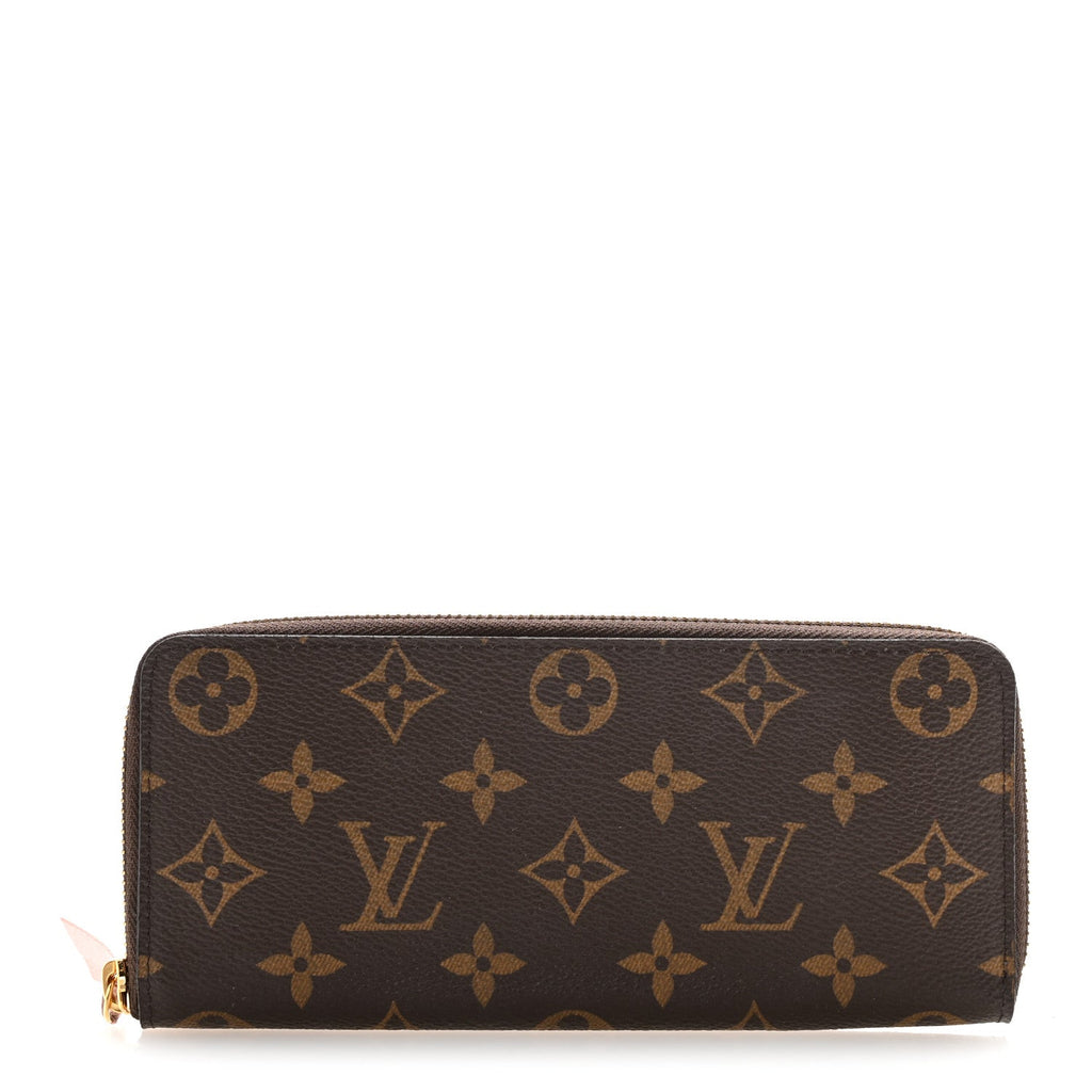 Monogram Clemence Wallet Rose Ballerine