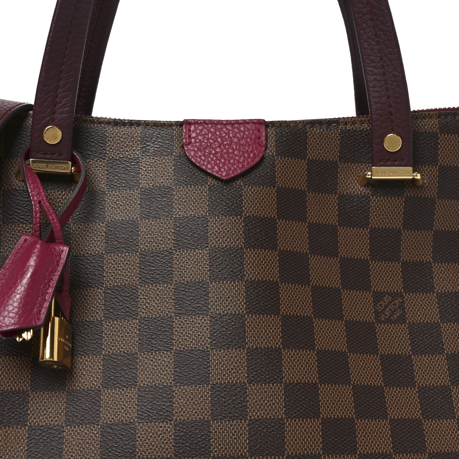 Damier Ebene Cuir Taurillon Hyde Park Fuchsia