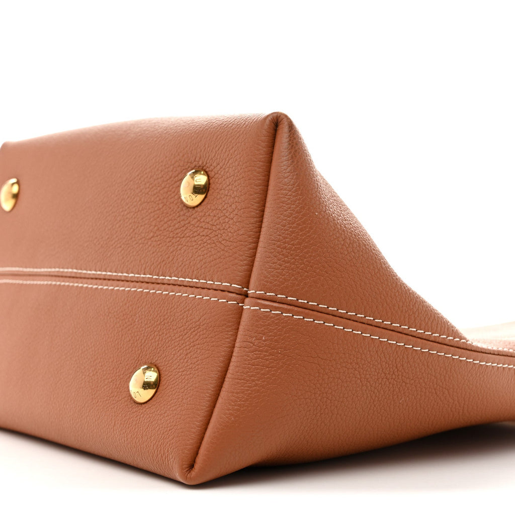 Grained Calfskin Low Key Hobo PM Cognac