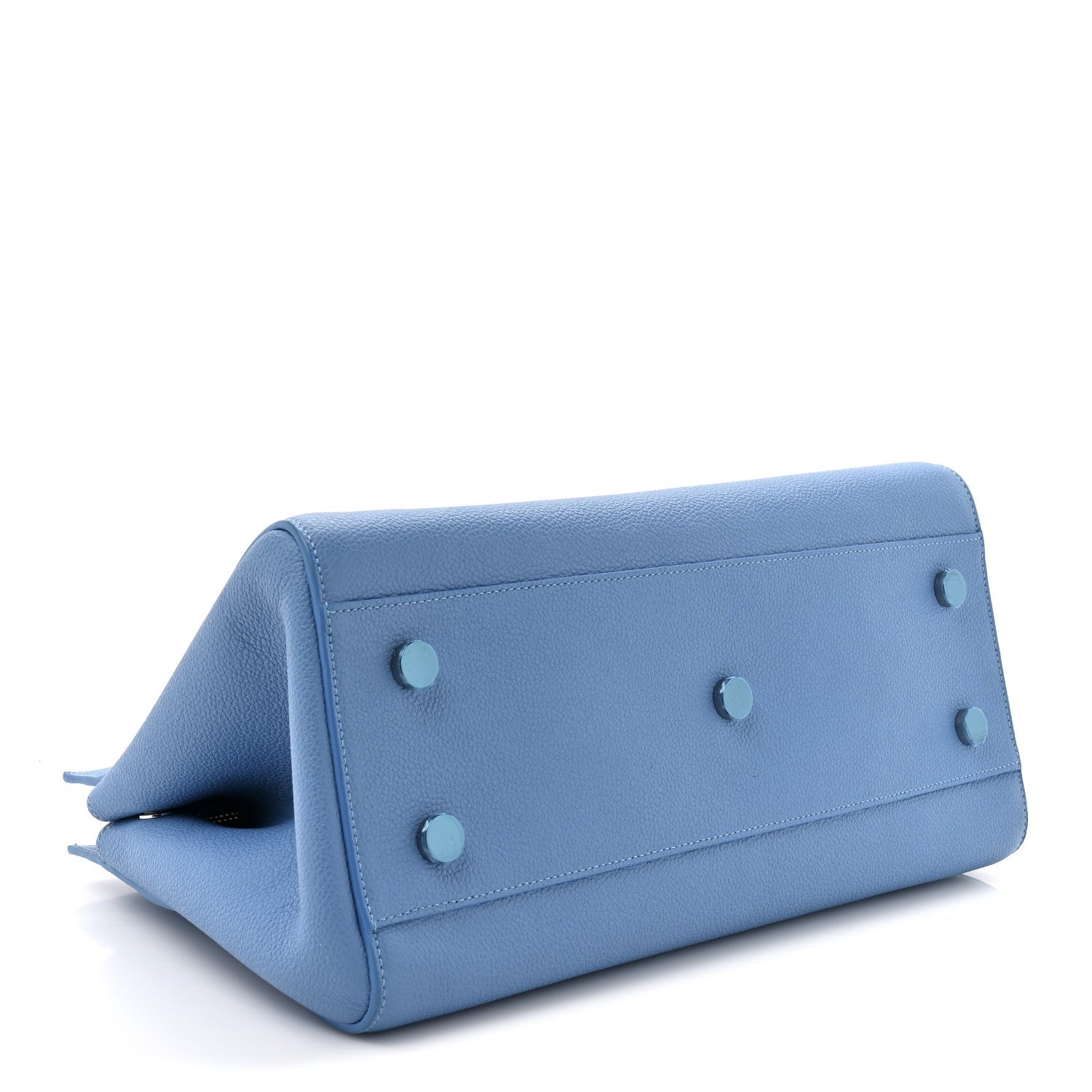 Grained Calfskin Small Rive Gauche Cabas Blue Clair
