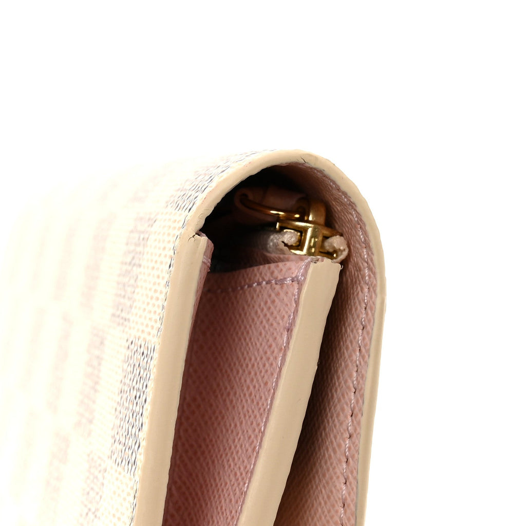 Damier Azur Emilie Wallet Rose Ballerine