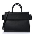 Grained Calfskin Small Horizon Satchel Black