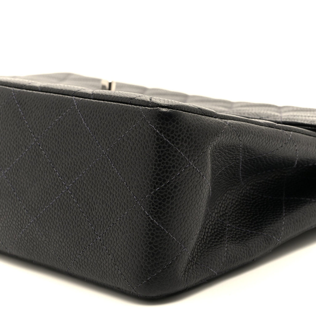 Caviar Jumbo Single Flap Black