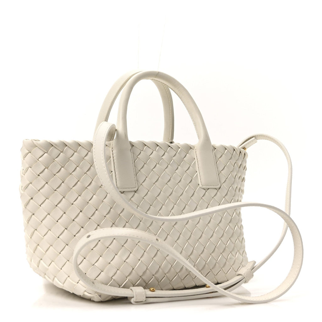 Nappa Intrecciato Mini Cabat White