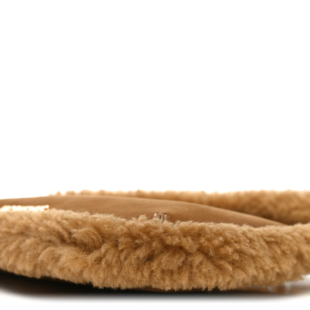 Suede Shearling Le Bisou Doux Camel