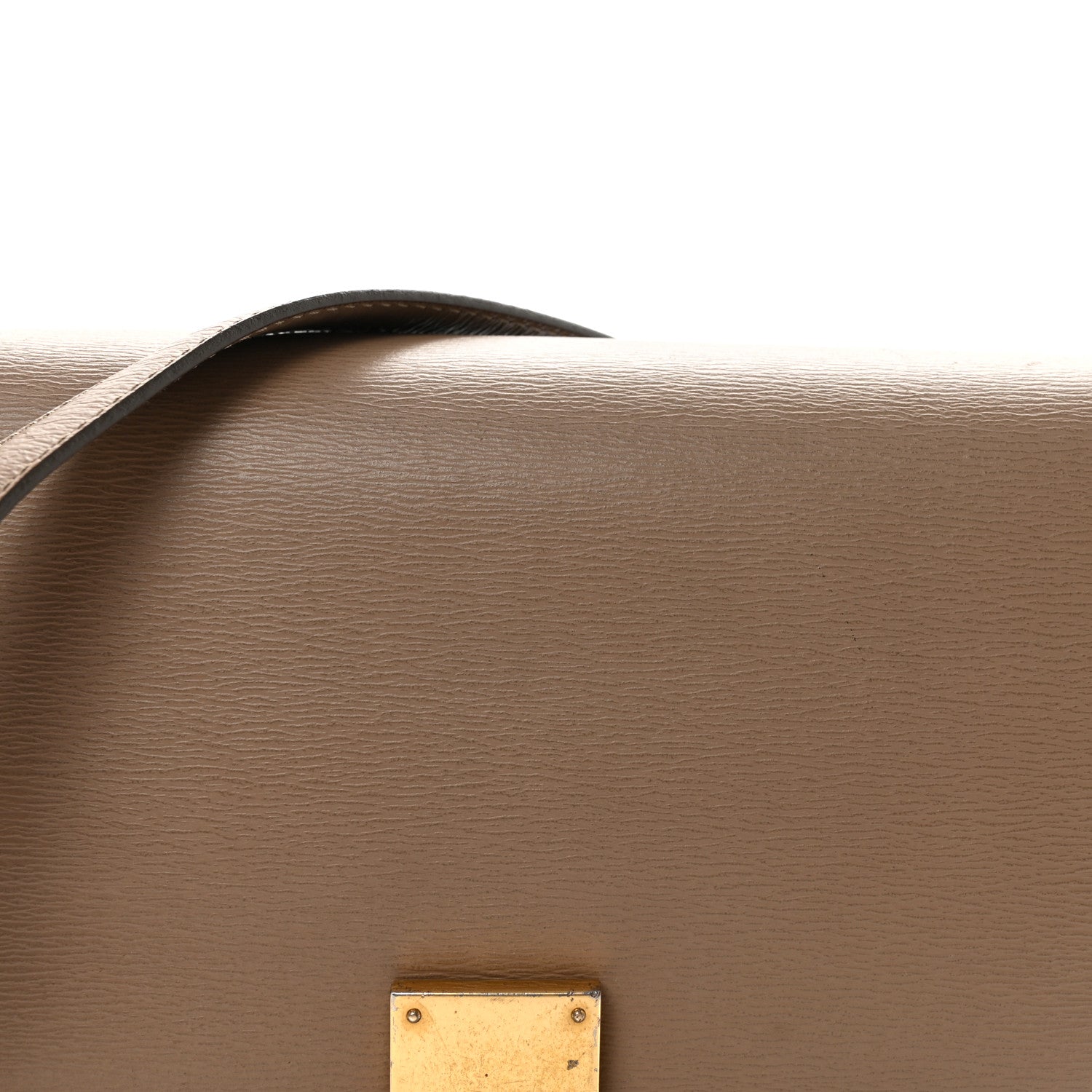 Liege Calfskin Medium Classic Box Flap Bag Taupe