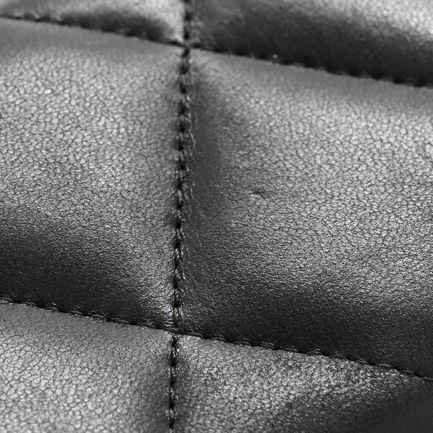 Lambskin Quilted Chanel 19 Flap  Holder Black