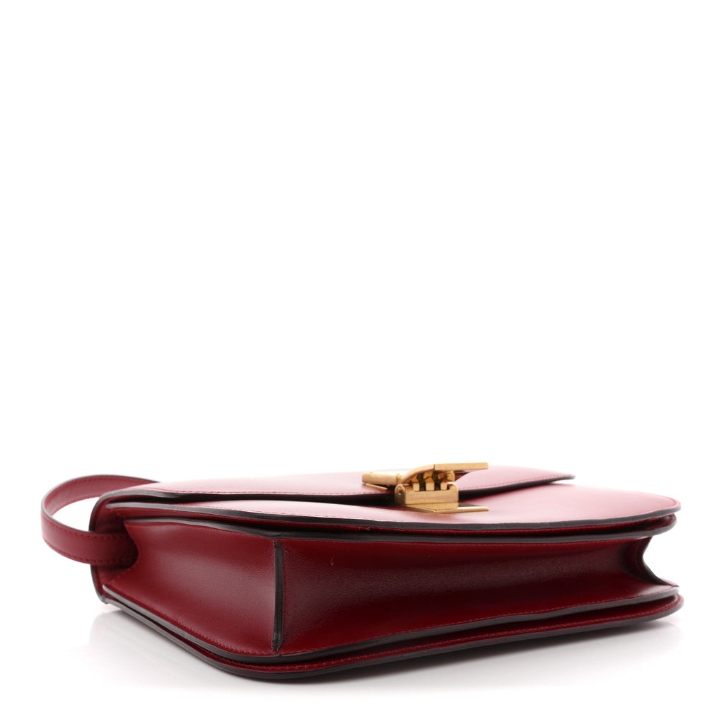 Box Calfskin Medium Classic Box Flap Bag Red