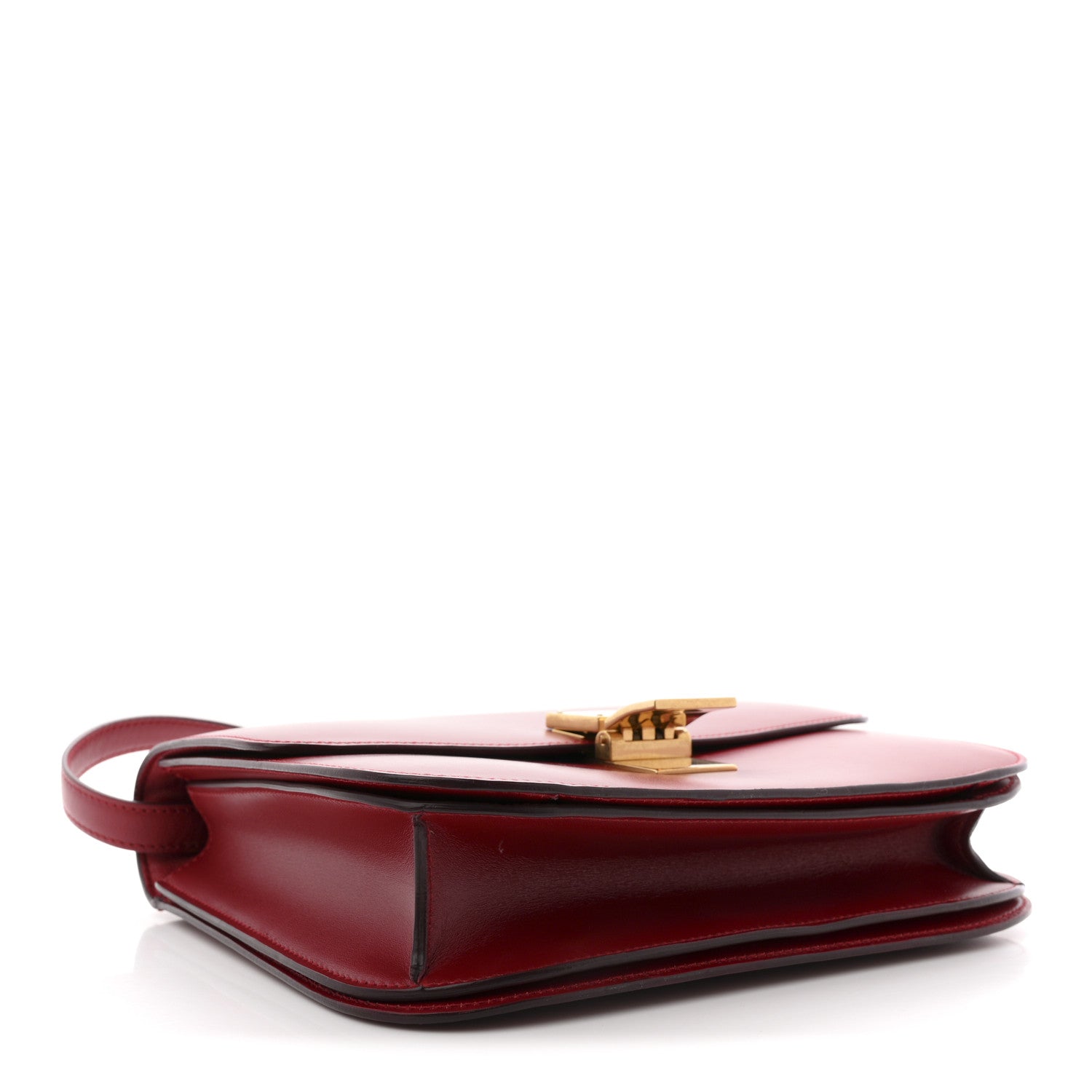 Box Calfskin Medium Classic Box Flap Bag Red
