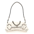 Nappa Vertical Matelasse Small Maxi Horsebit Chain Shoulder Bag Great White