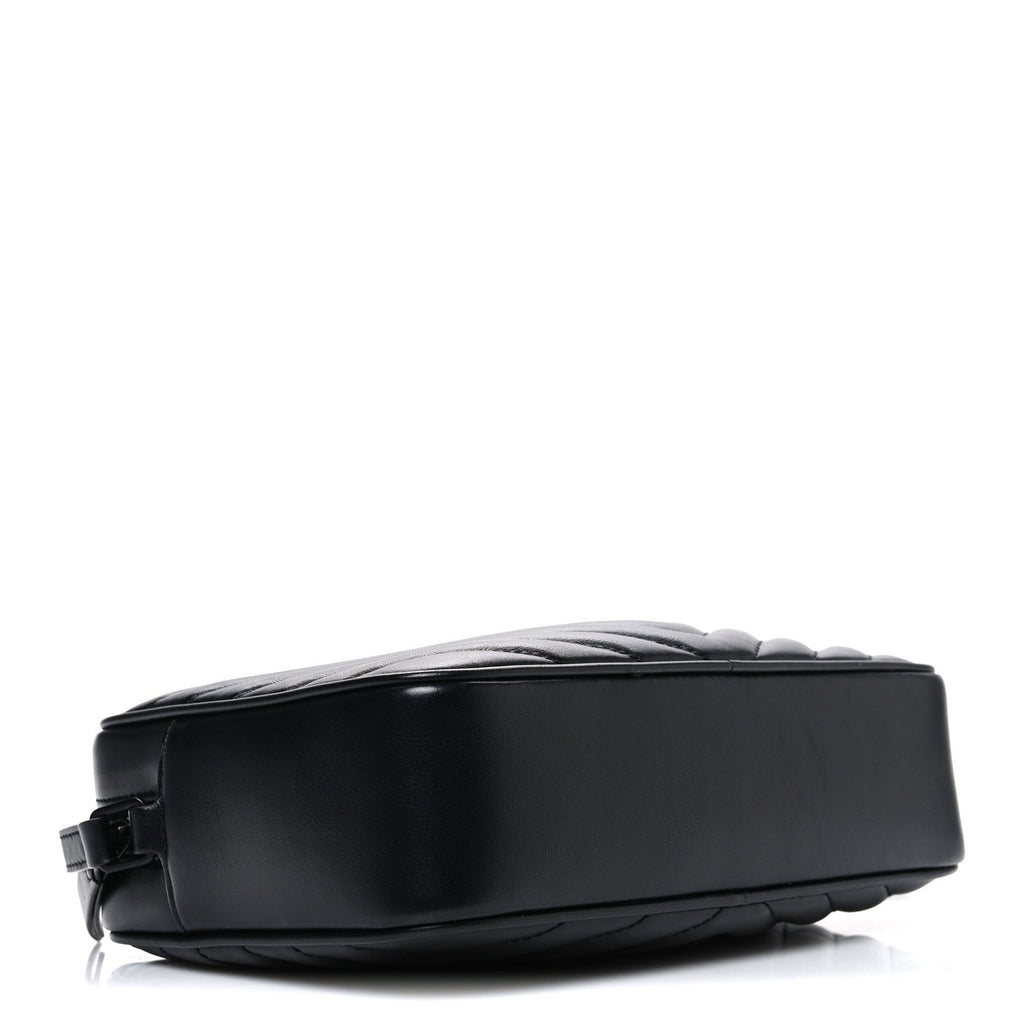 Calfskin Matelasse Monogram Monochrome Lou Camera Bag Black