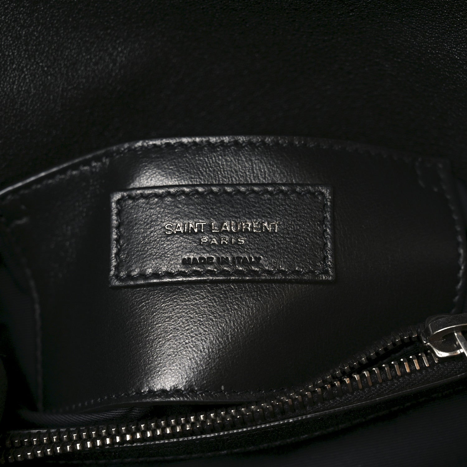 Sheepskin Matelasse Chevron Monogram Medium College Bag Black