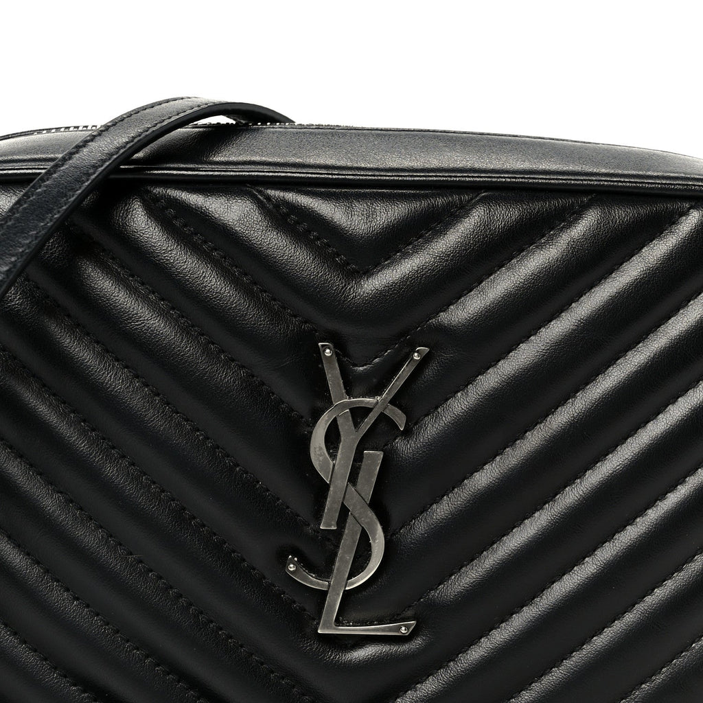 Calfskin Matelasse Monogram Lou Camera Bag Black