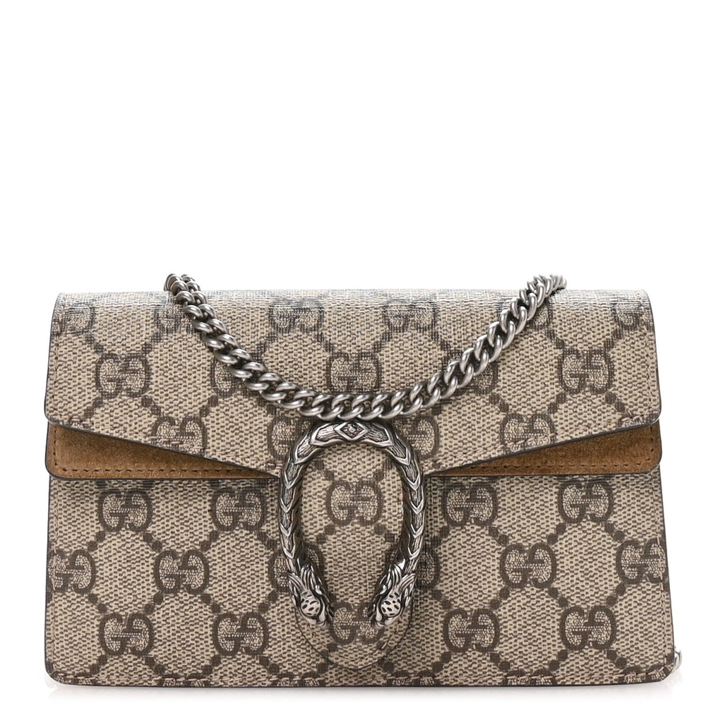 GG Supreme Monogram Super Mini Dionysus Shoulder Bag Taupe