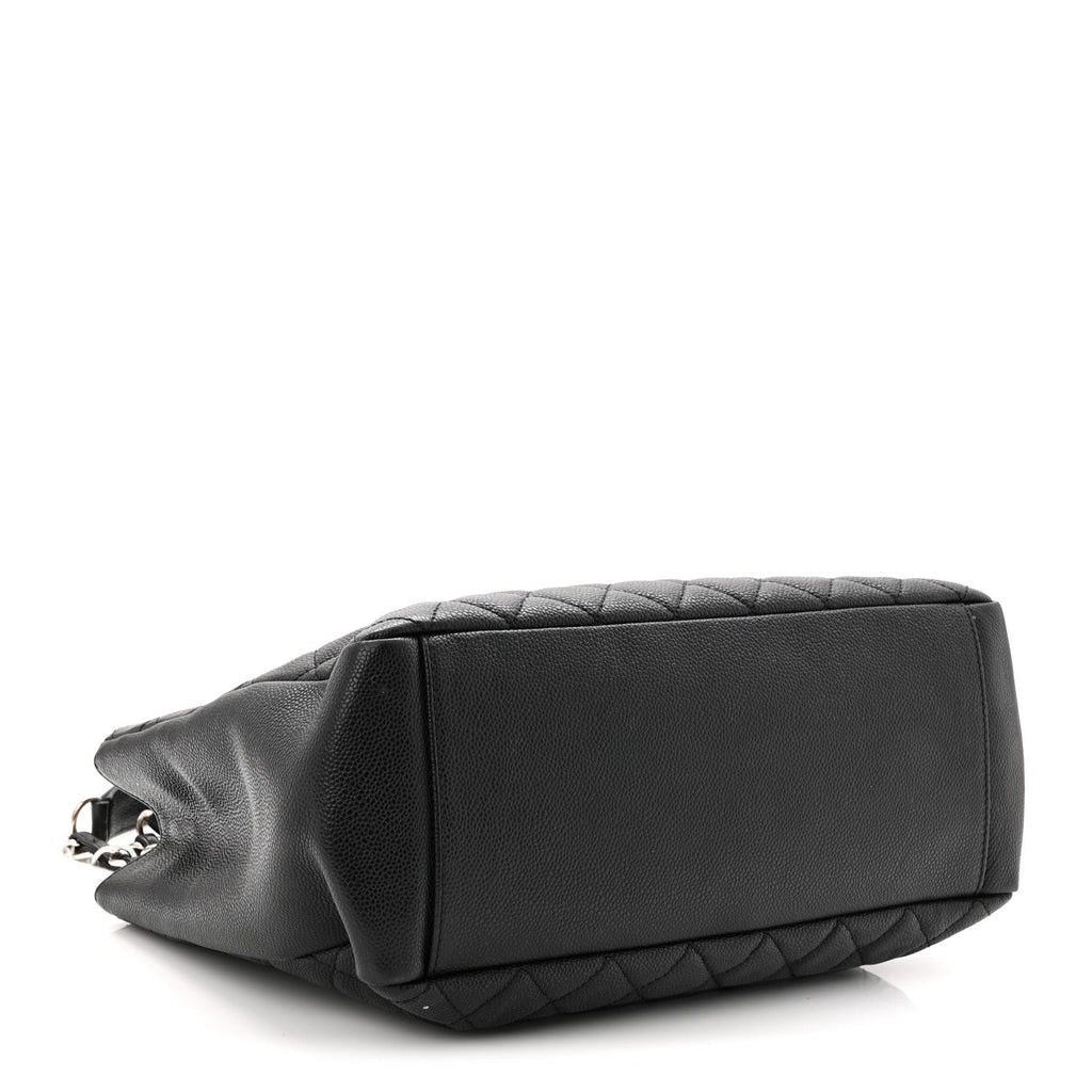 Caviar Quilted Grand Shopping Tote GST Black