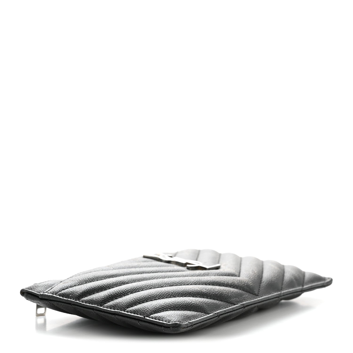 Grain De Poudre Chevron Monogram Bill Pouch Black