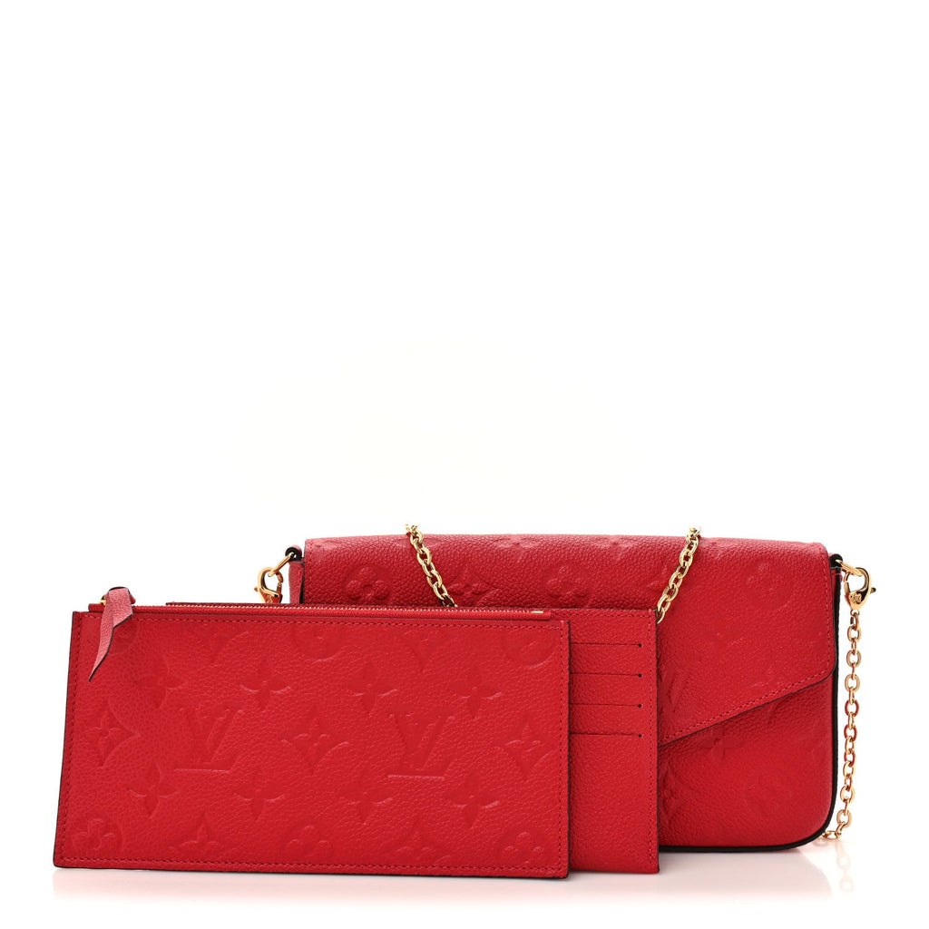 Empreinte Pochette Felicie Chain Wallet Scarlet