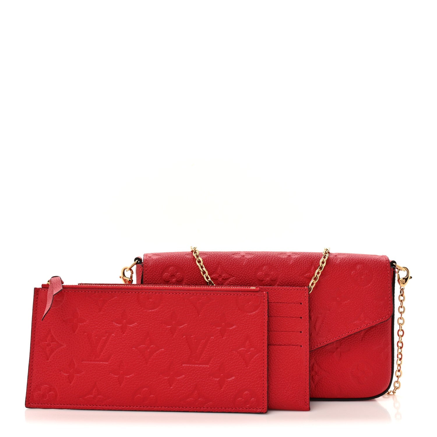 Empreinte Pochette Felicie Chain Wallet Scarlet
