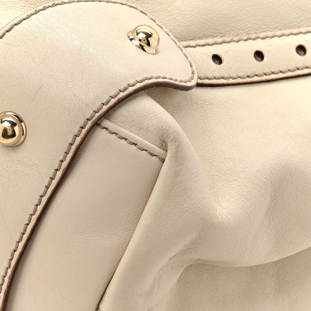 Calfskin Medium Pelham Shoulder Bag Off White