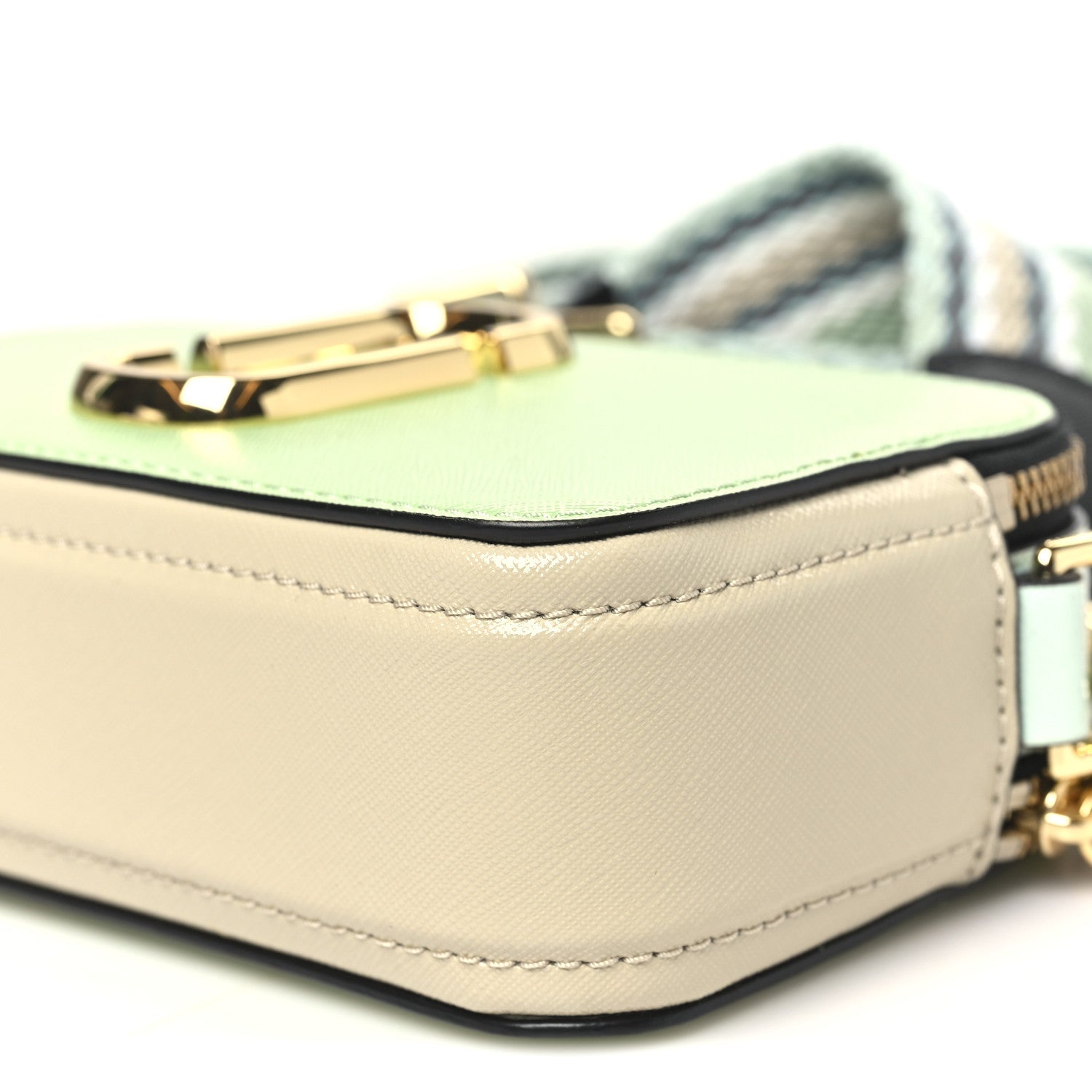 Saffiano Small Snapshot Camera Bag Mint Multicolor