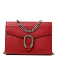 Calfskin Mini Dionysus Chain Wallet Hibiscus Red