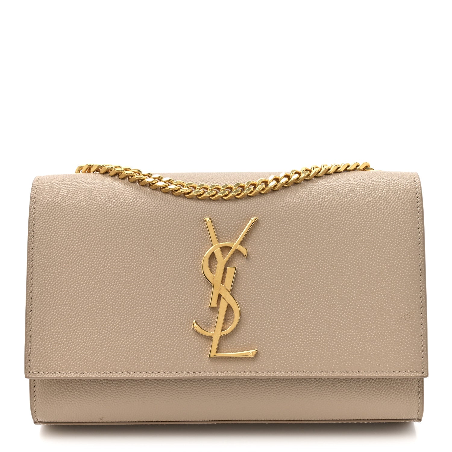 Grain De Poudre Small Monogram Kate Satchel Dark Beige