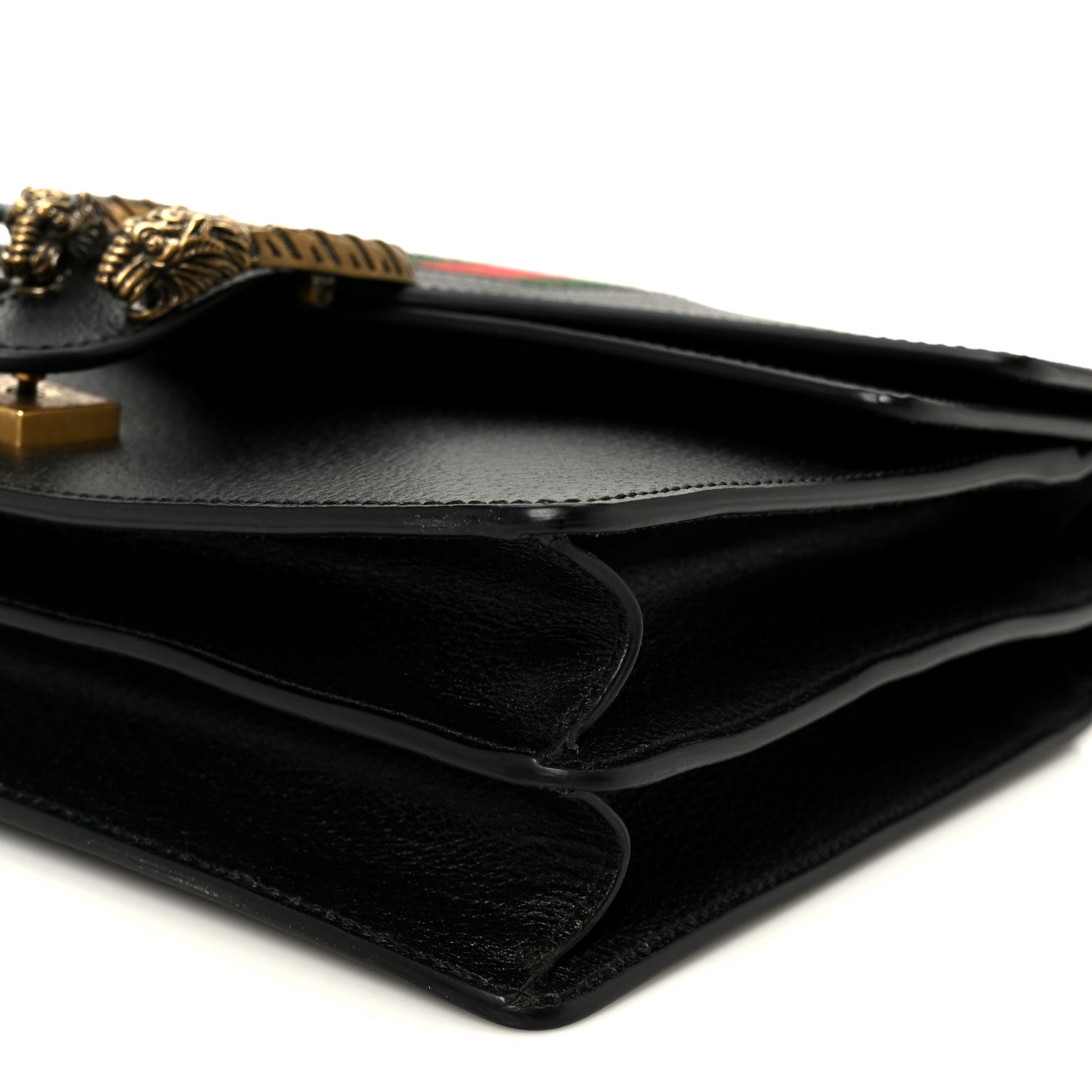 Calfskin Web Medium Dionysus Shoulder Bag Black