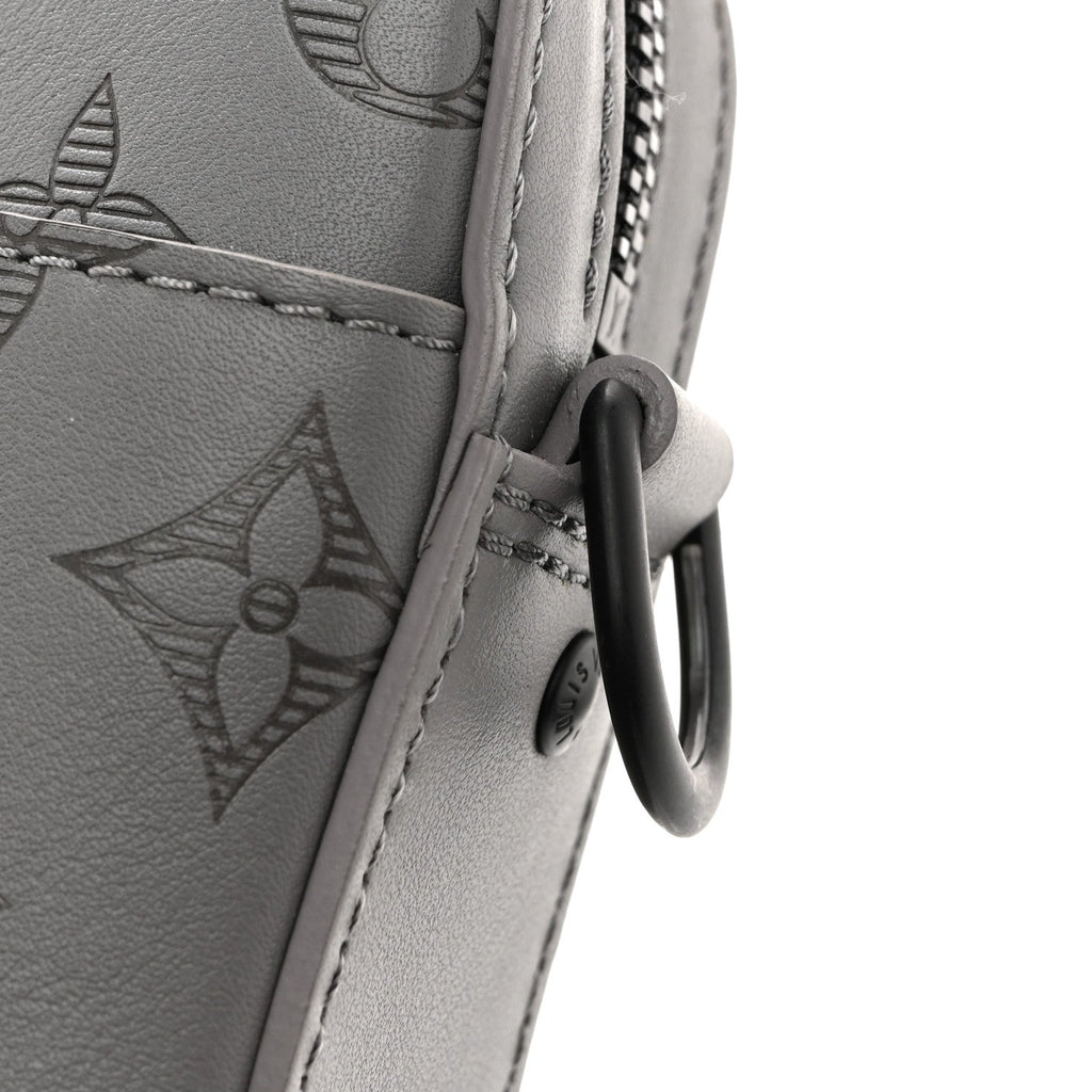 Calfskin Monogram Shadow Trio Messenger Anthracite Gray