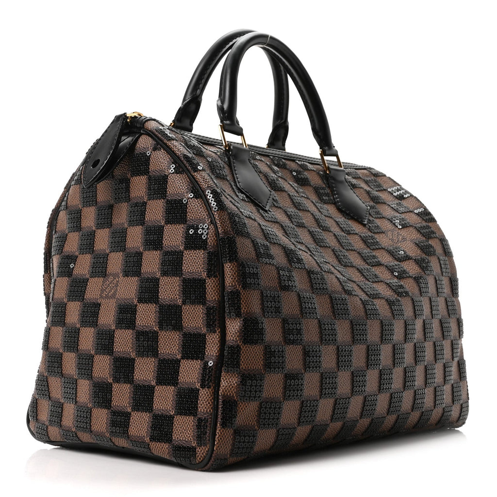 Damier Paillettes Speedy 30 Black