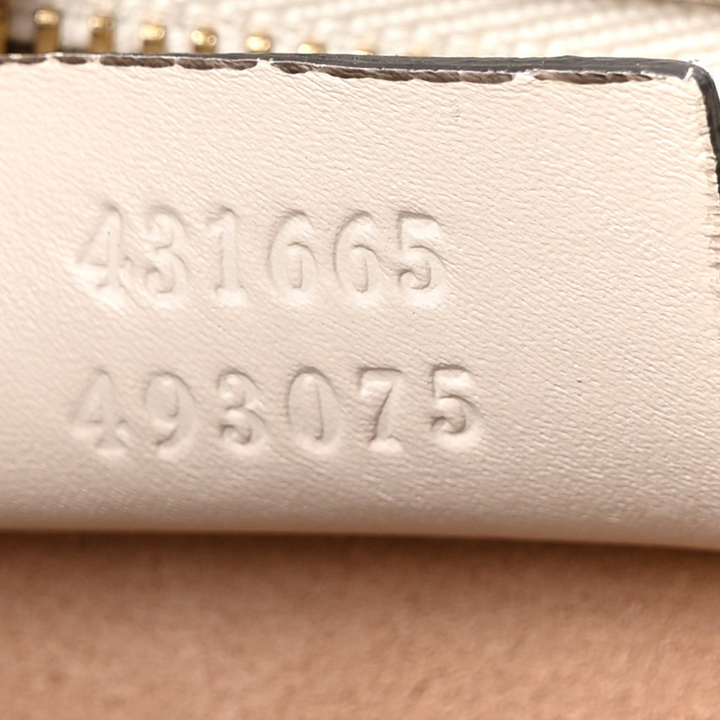 Calfskin Web Medium Sylvie Top Handle Bag White