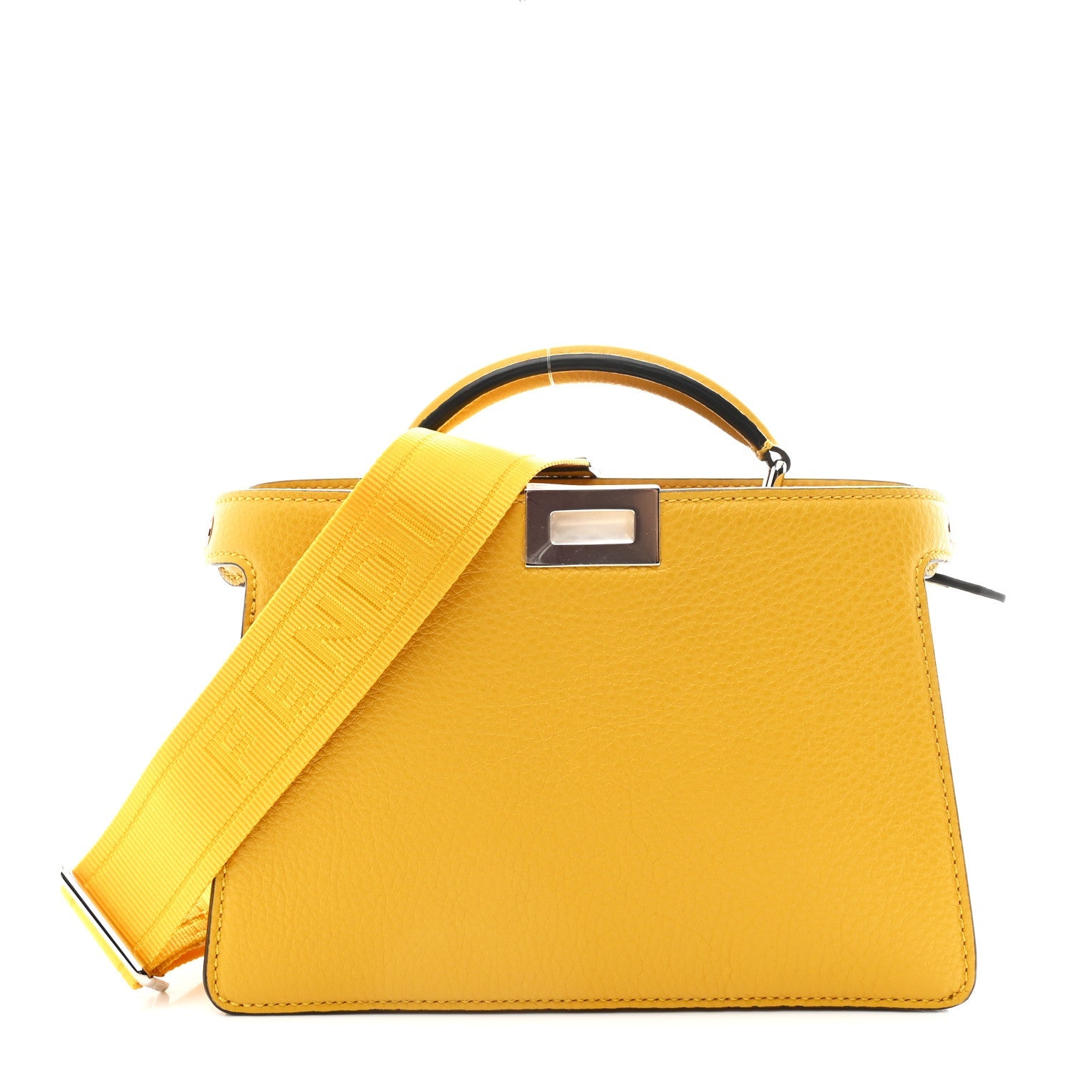 Cuoio Romano Vitello Cover Bi-Color Peekaboo I See U X Cross Satchel Sunflower Pietra Mimosa