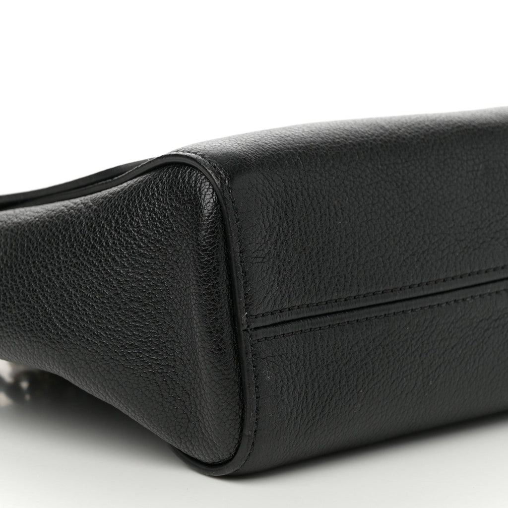 Glossy Goatskin Medium Lily Black