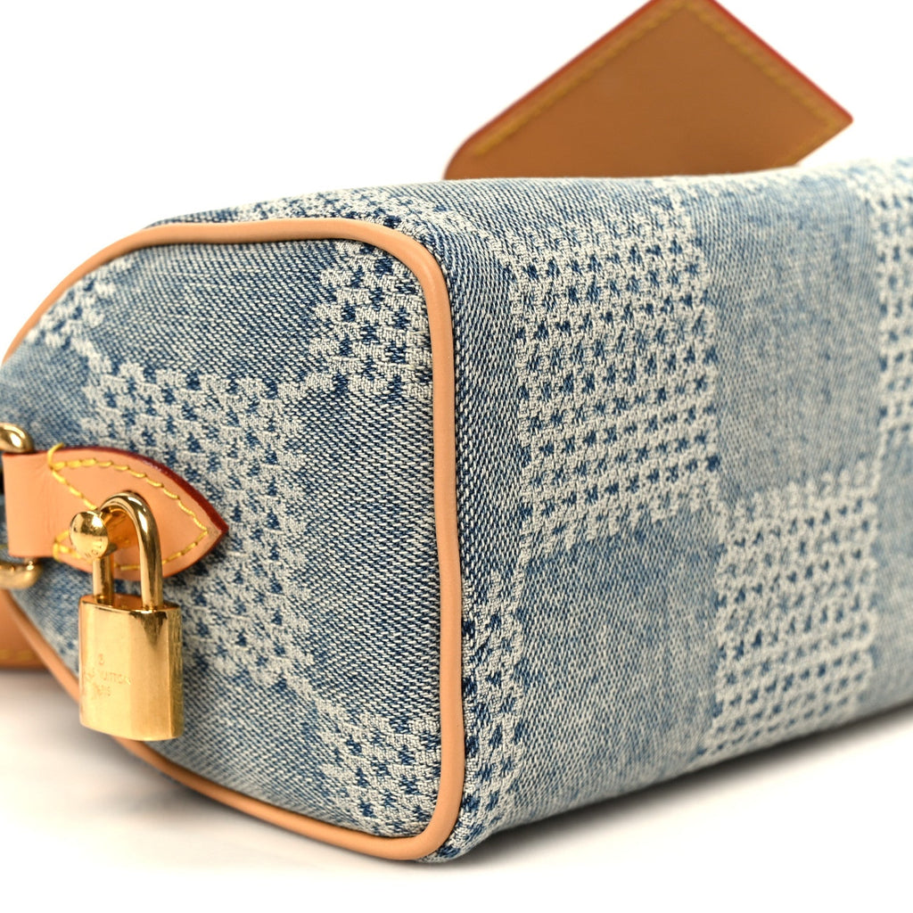 Damier Denim 3D Speedy Bandouliere 18 Bleu