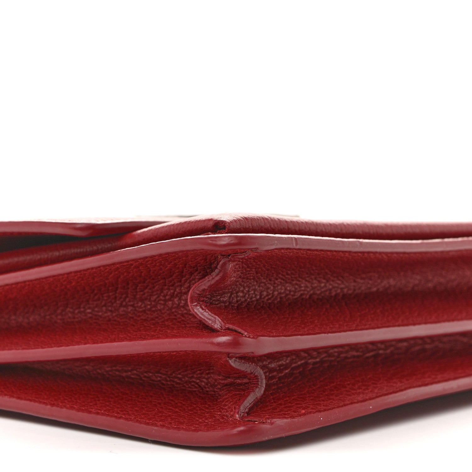 Grained Calfskin Medium Monogram Sunset Satchel Red