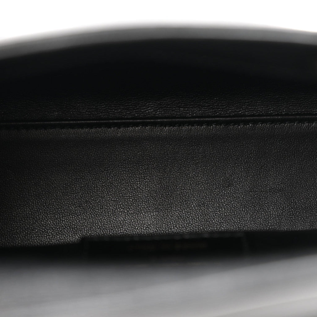 Calfskin Beaded Mini Lady Dior Black