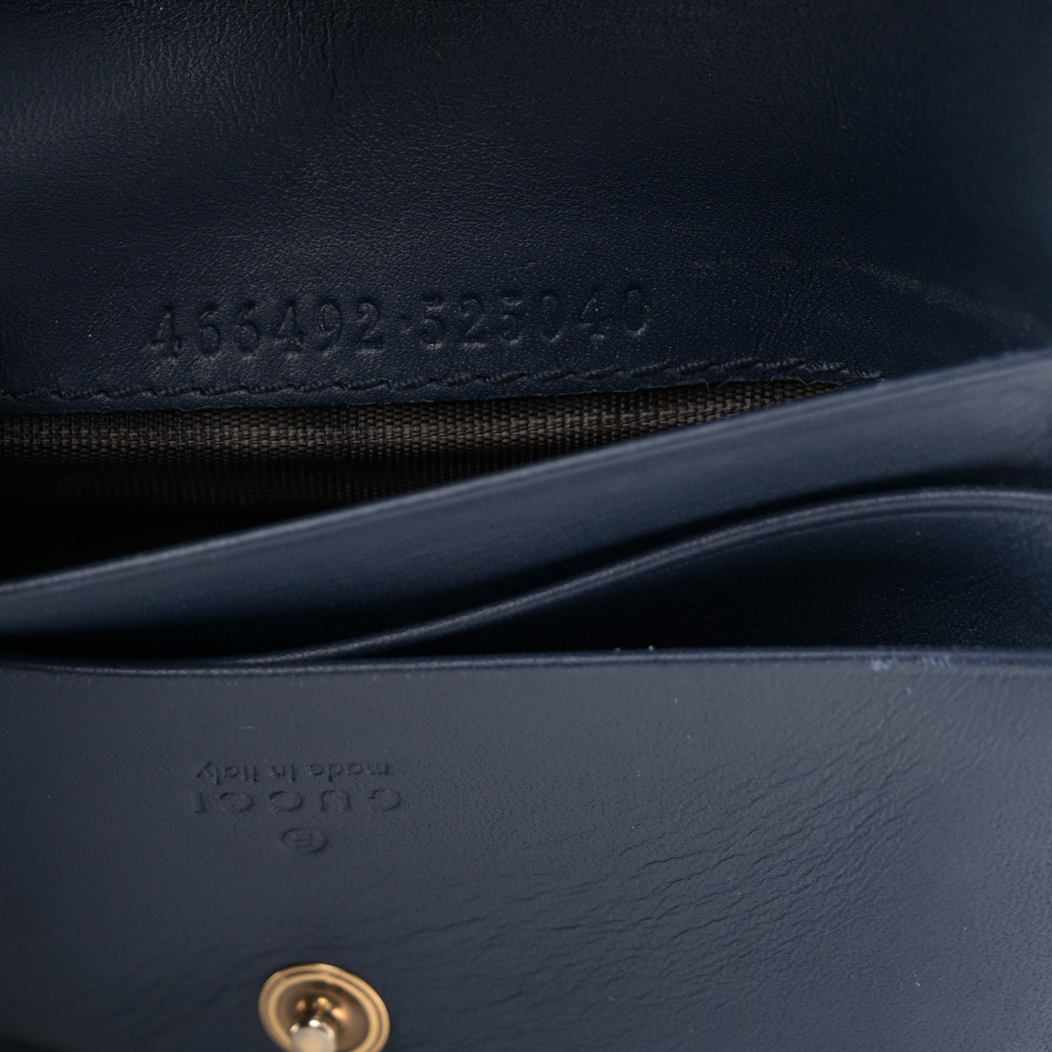 Denim Matelasse Pearly GG Marmont  Case Wallet Blue