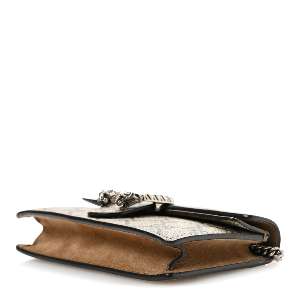 GG Supreme Monogram Super Mini Dionysus Shoulder Bag Taupe