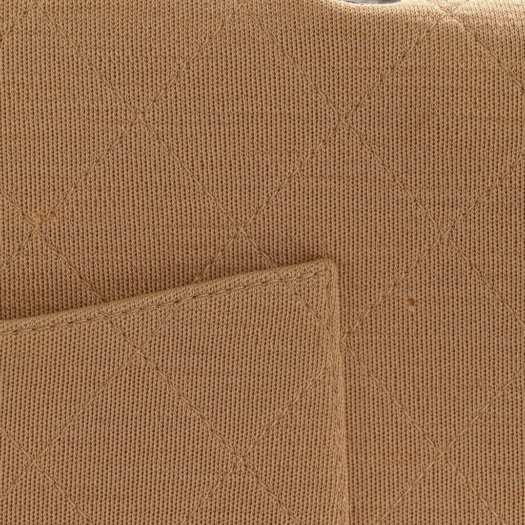 Jersey Quilted Medium Single Flap Beige