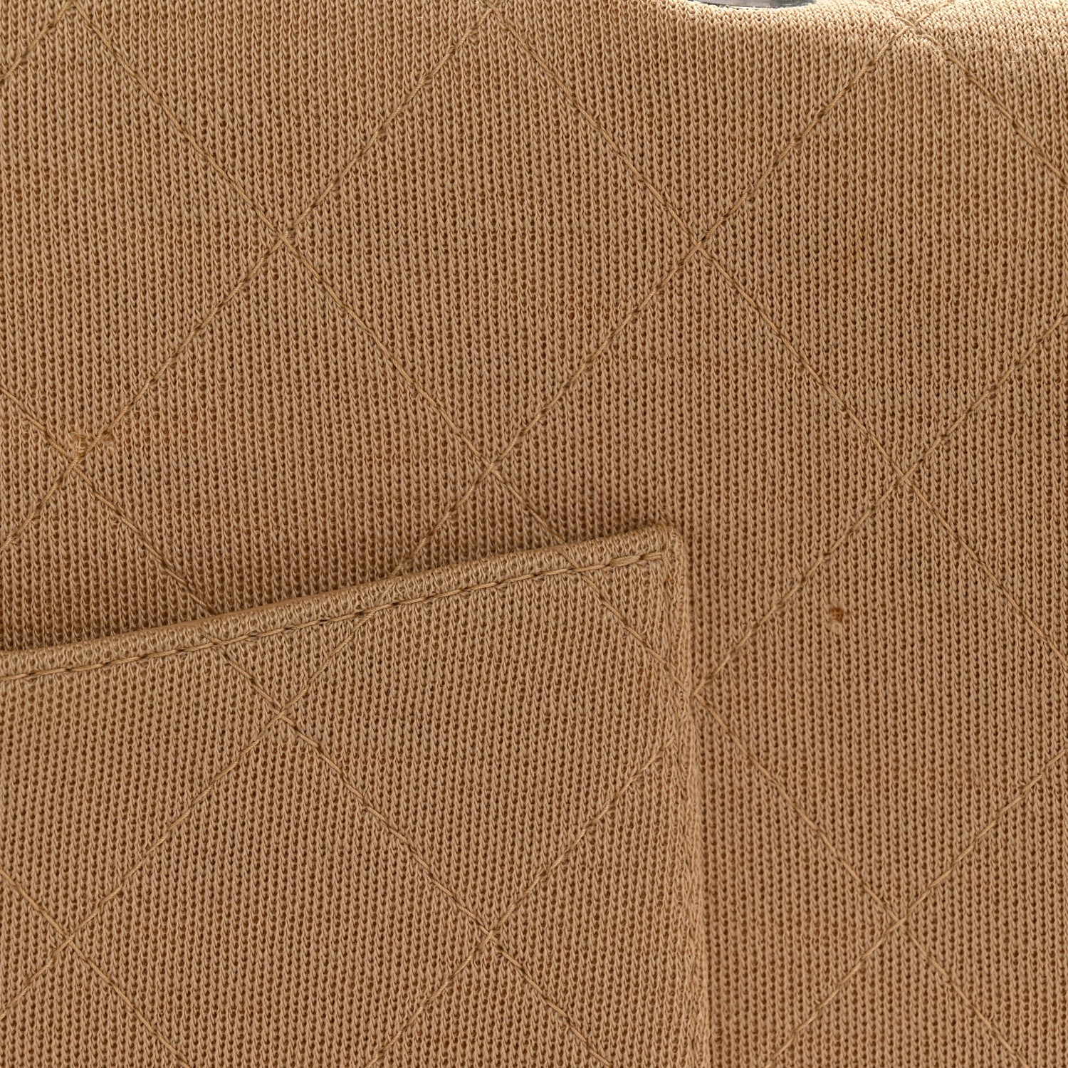Jersey Quilted Medium Single Flap Beige